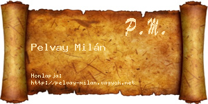 Pelvay Milán névjegykártya